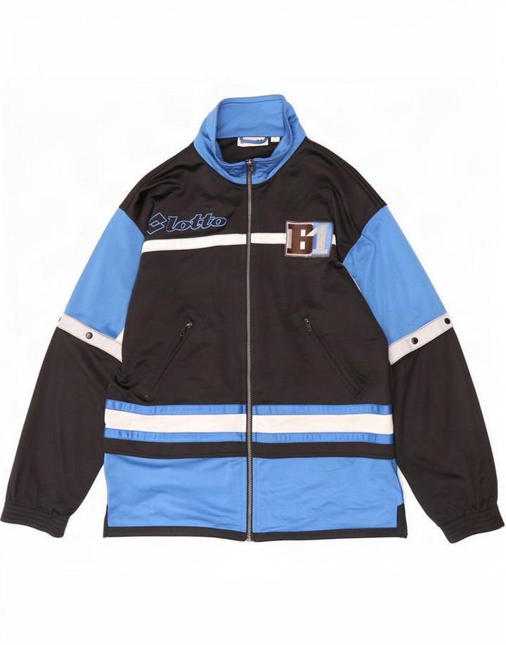 Lotto Veste de survêtement graphique pour homme XL Noir Colourblock