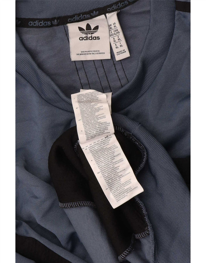 Adidas Sweat-shirt pour homme XL Gris Colorblock Polyester