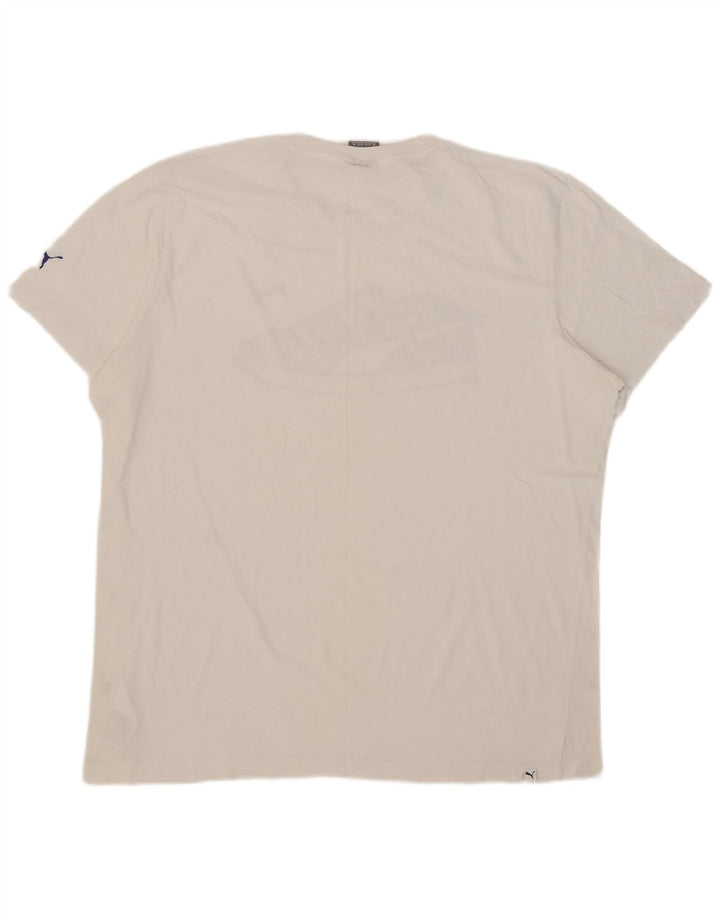 Puma T-shirt graphique pour homme 2XL Blanc Coton