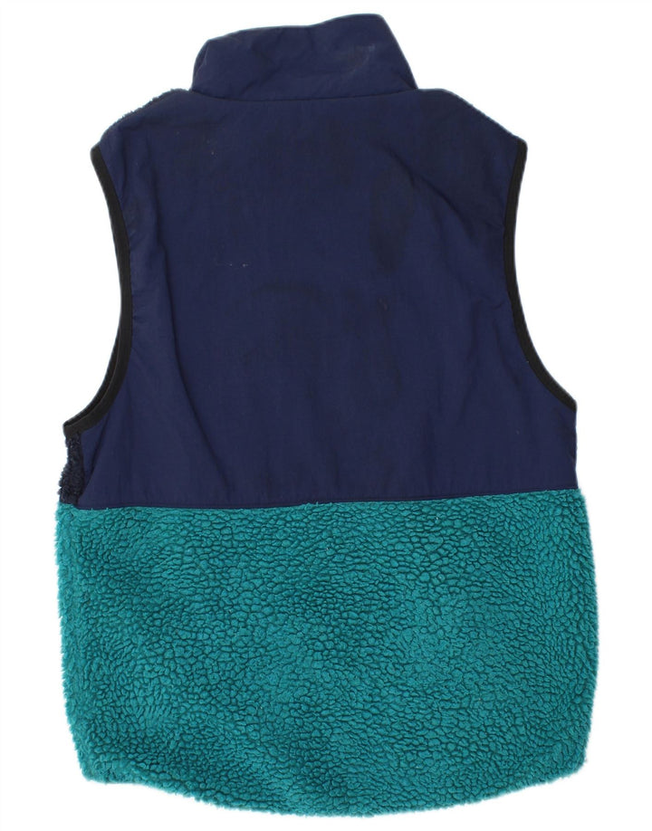 NIKE Gilet polaire pour homme UK 36 Petit Bleu marine Colorblock Polyester Sports