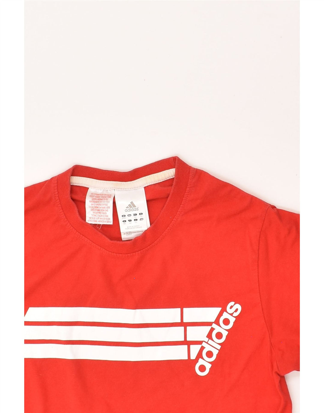 ADIDAS Boys Graphic T-Shirt Top 13-14 Years Red Cotton | Vintage Adidas | Thrift | Second-Hand Adidas | Used Clothing | Messina Hembry 