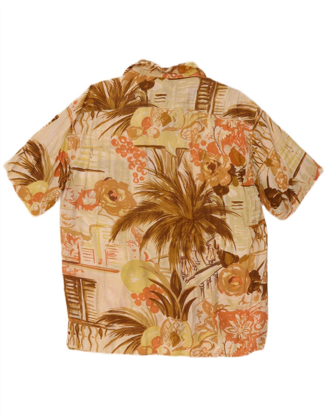 CIAO Chemise à Manches Courtes Homme Beige Moyen Floral
