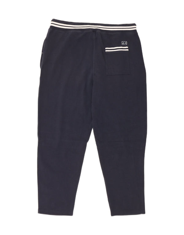 Sun68 Pantalon de Survêtement Homme XL Bleu Marine Coton
