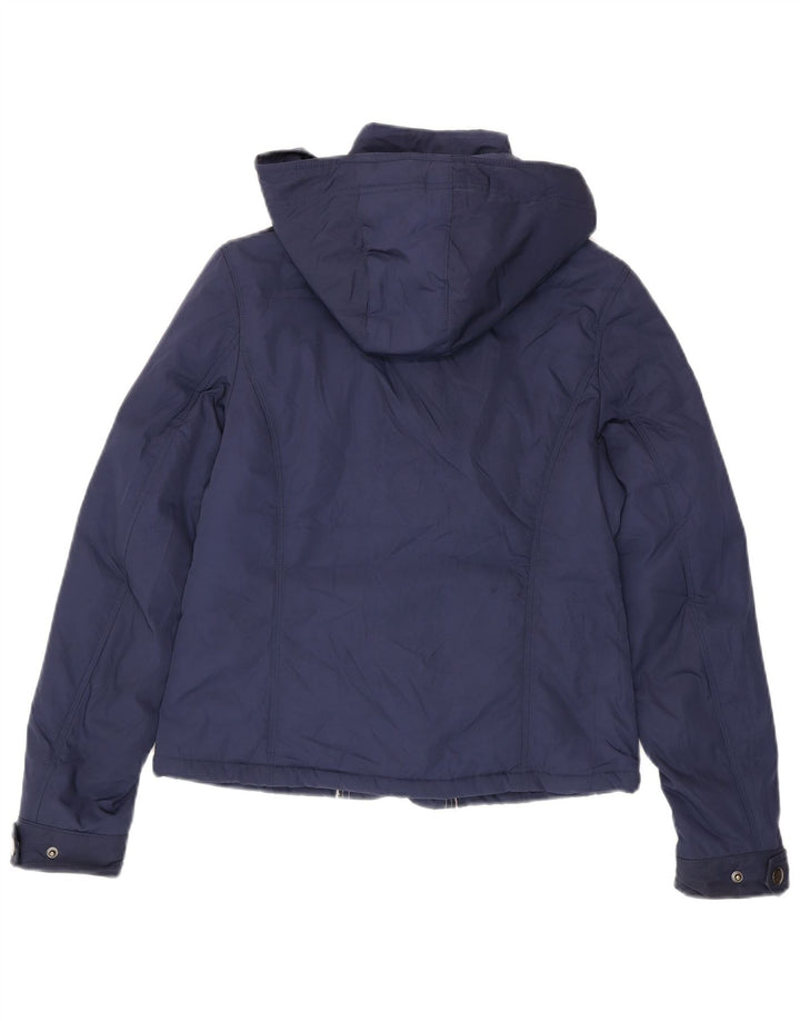 Tommy Hilfiger Veste utilitaire à capuche pour femme UK 12 Bleu marine moyen