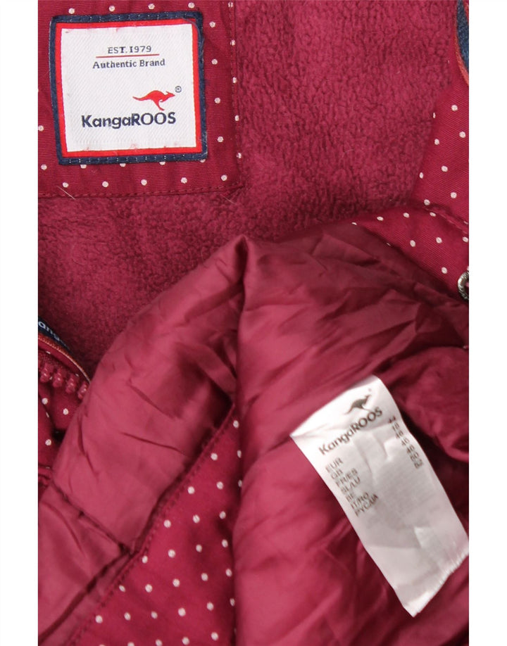 Kangaroos Manteau coupe-vent à capuche pour femme UK 18 XL Polyester à pois marron