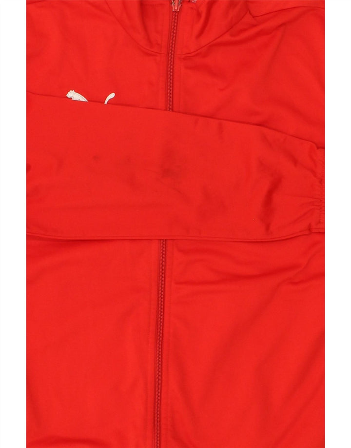 PUMA Boys Tracksuit Top Jacket 13-14 Years XL Red Colourblock Polyester Vintage Puma and Second-Hand Puma from Messina Hembry 