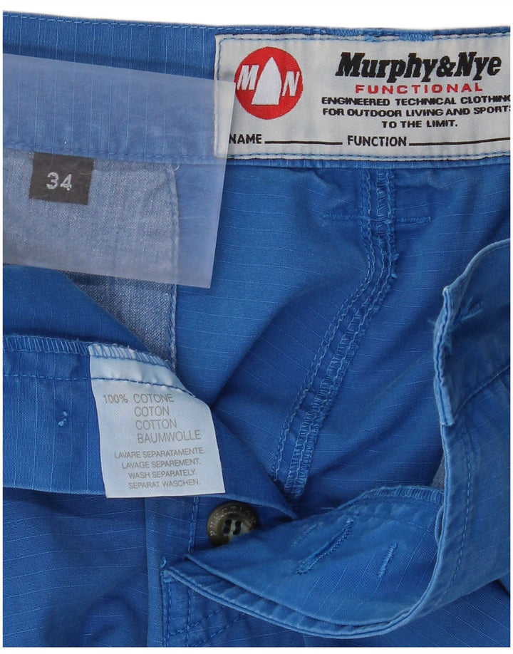 Murphy & Nye Short cargo pour homme W34 en coton bleu moyen