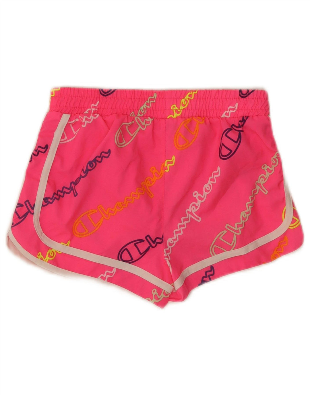 Champion Short de Sport Graphique Fille 9-10 Ans Rose Moyen Polyester