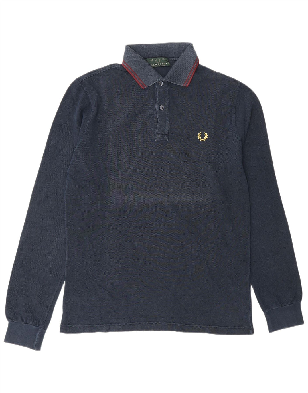 Fred Perry Polo à Manches Longues Homme Bleu Marine Moyen Coton