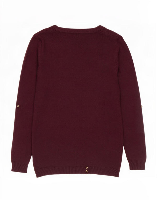 Pull Cardigan White Stuff Femme UK 14 Viscose Bordeaux Moyen