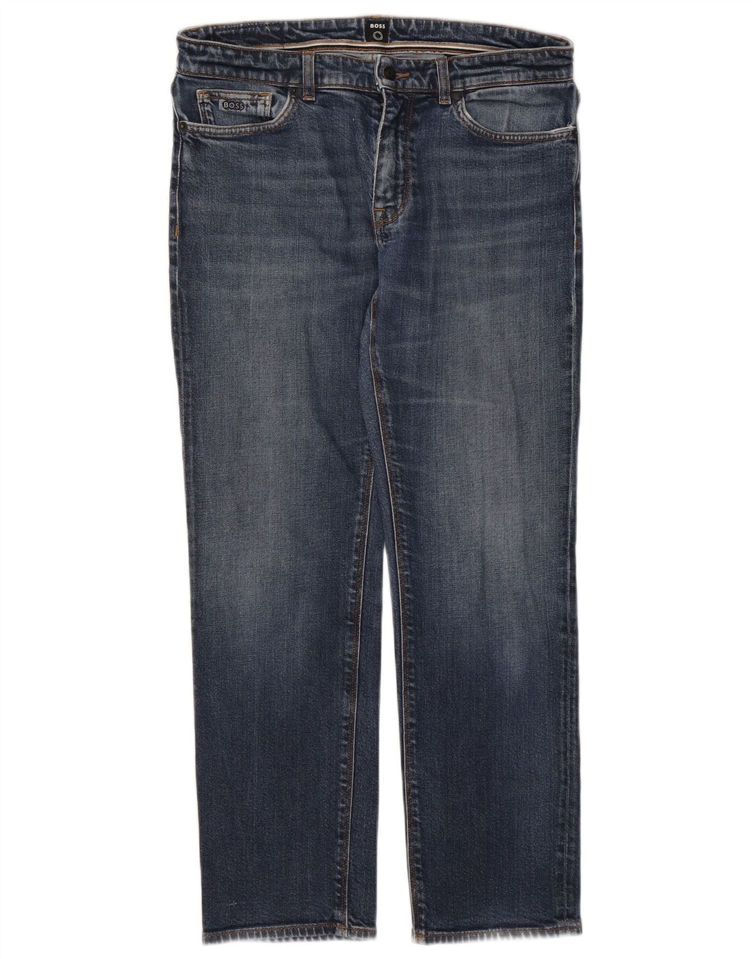 Hugo Boss Jean droit W33 L30 en coton bleu pour homme