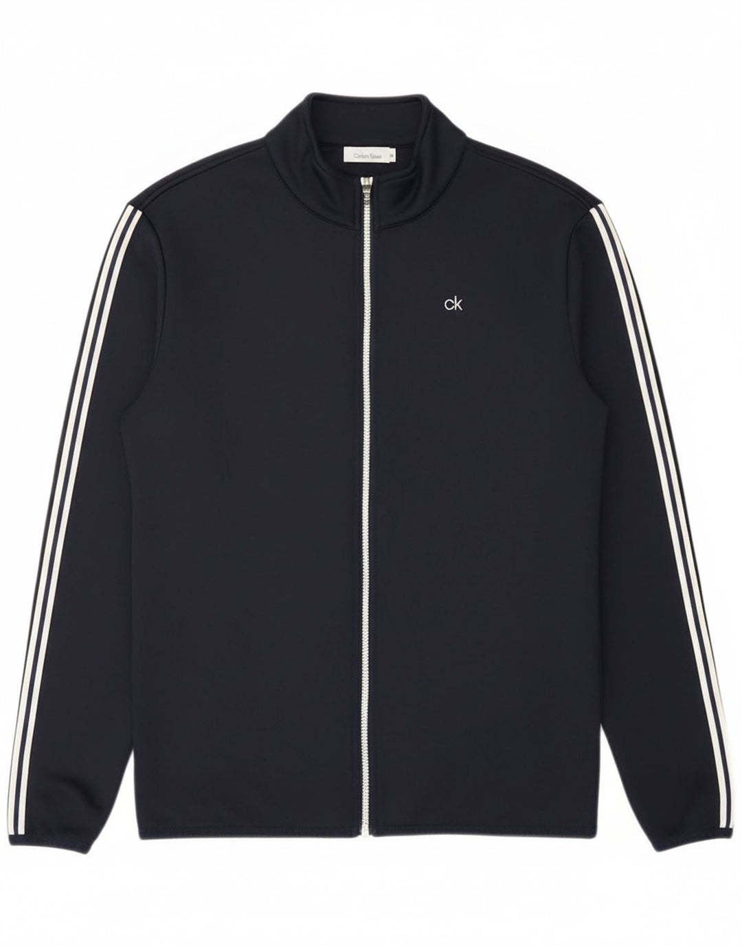 Calvin Klein Veste de survêtement pour homme en polyester rayé bleu marine Taille L