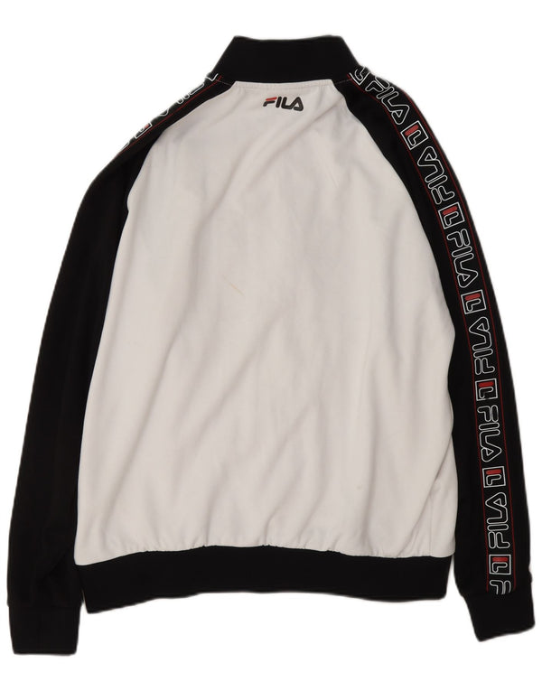 Fila Veste de Survêtement Graphique Homme Petit Blanc Polyester Colorblock
