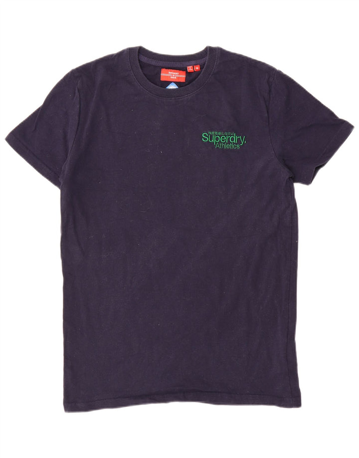Superdry T-Shirt Homme Bleu Marine Moyen Coton