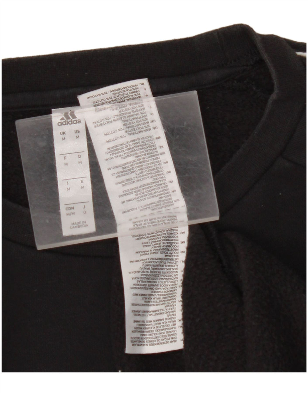 ADIDAS Sweat-shirt pour homme en coton noir moyen