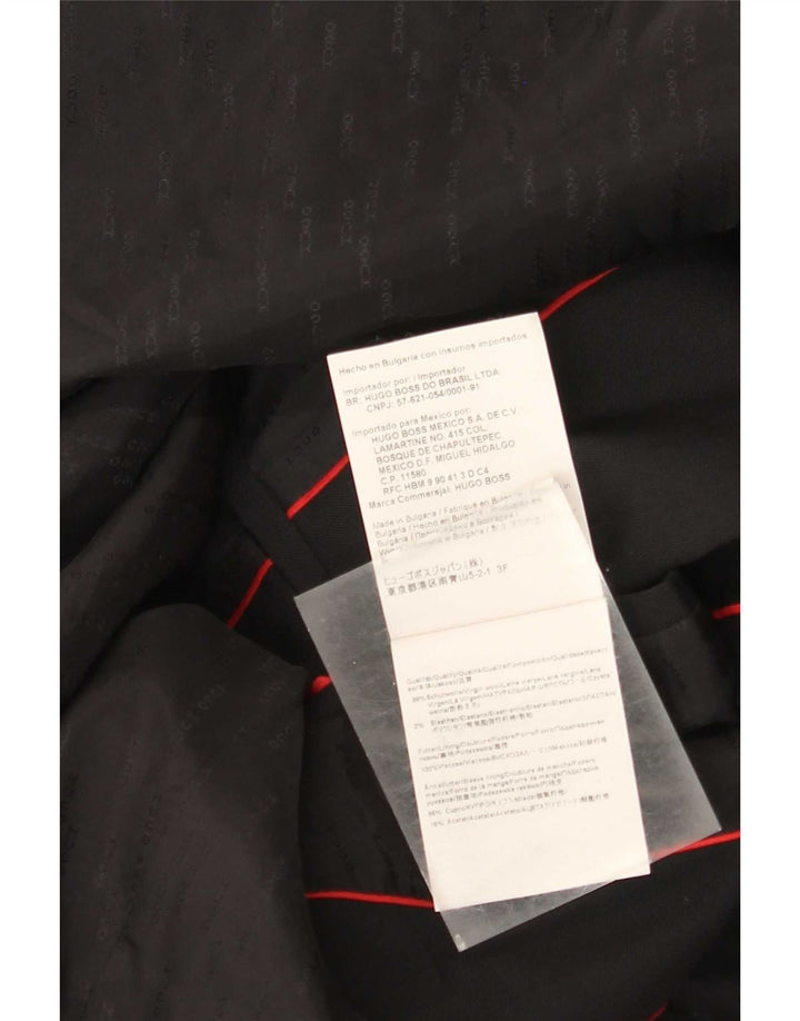 Hugo Boss Veste blazer à 2 boutons pour homme EU 50 Grande laine noire
