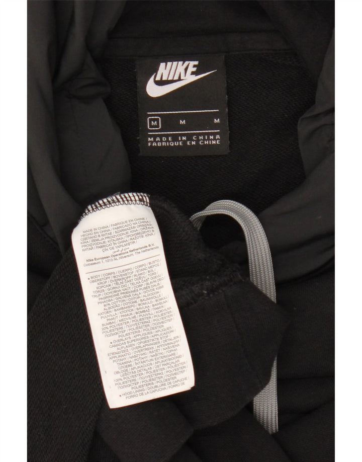 Nike Pull à capuche graphique en coton noir moyen pour homme