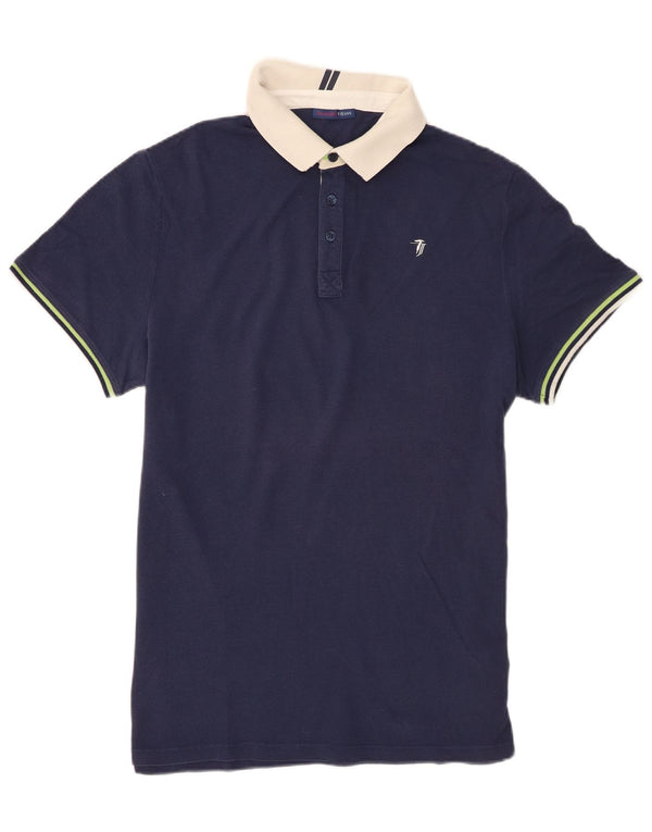 Trussardi Jeans Polo Rugby Homme 2XL Bleu Marine Coton