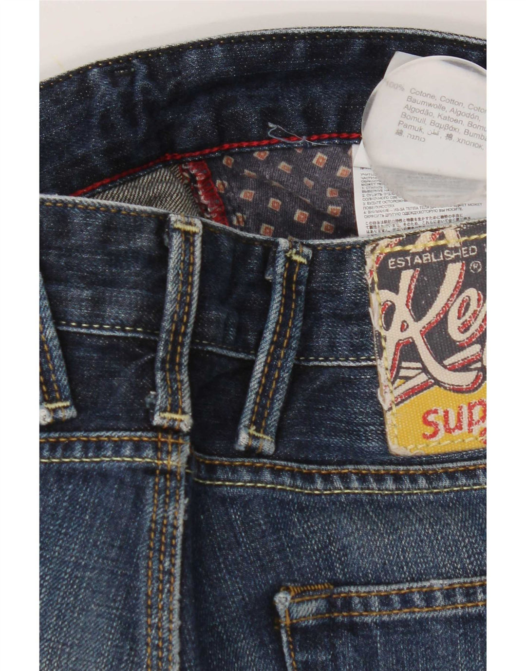 Replay Jean Slim Jeto W34 L34 Homme Bleu Coton