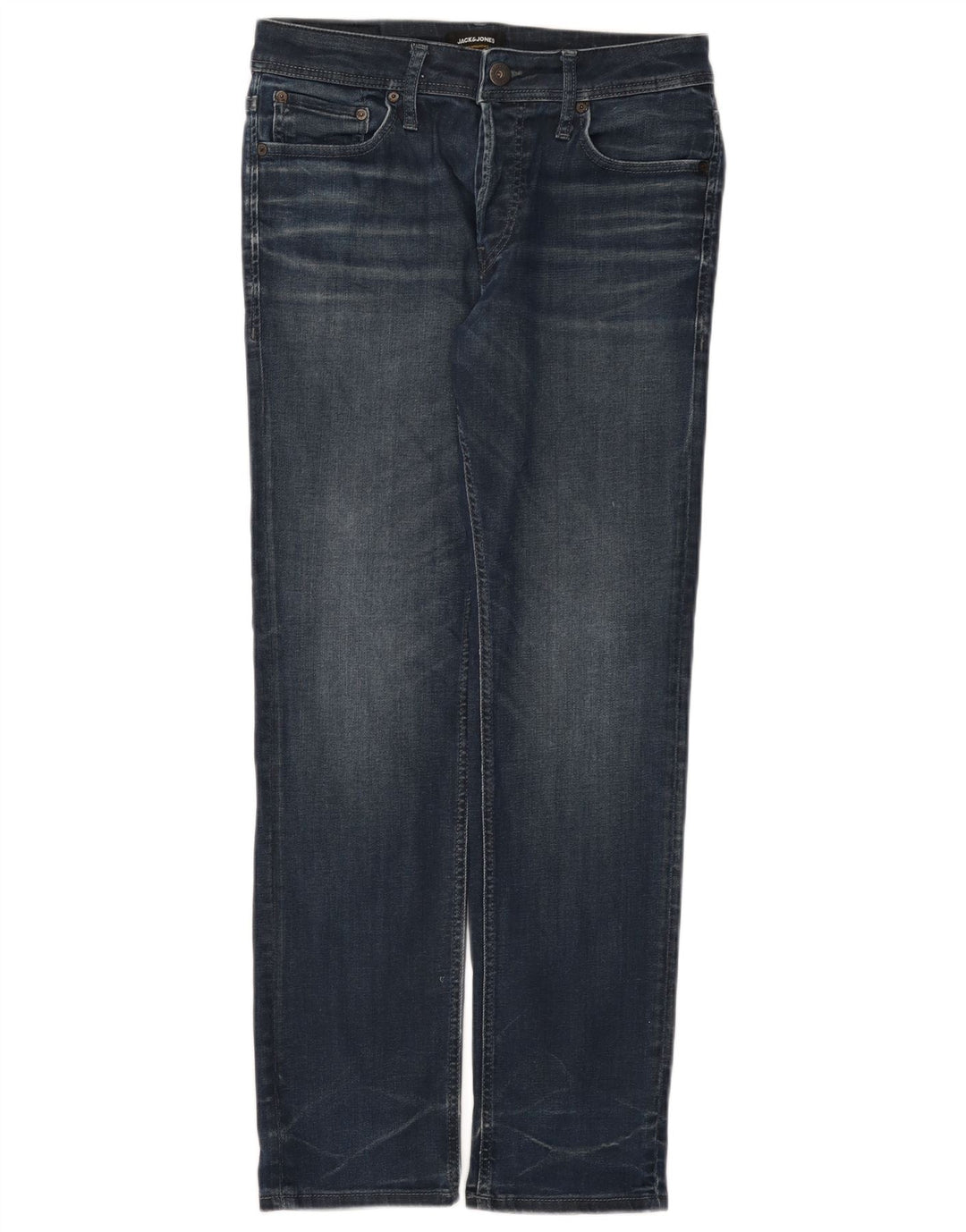 Jack & Jones Jean Droit Homme W32 L32 Bleu Coton