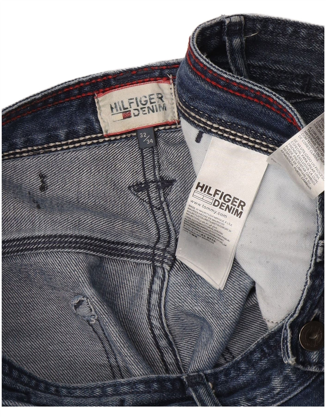 Tommy Hilfiger Jean droit homme W32 L34 bleu coton
