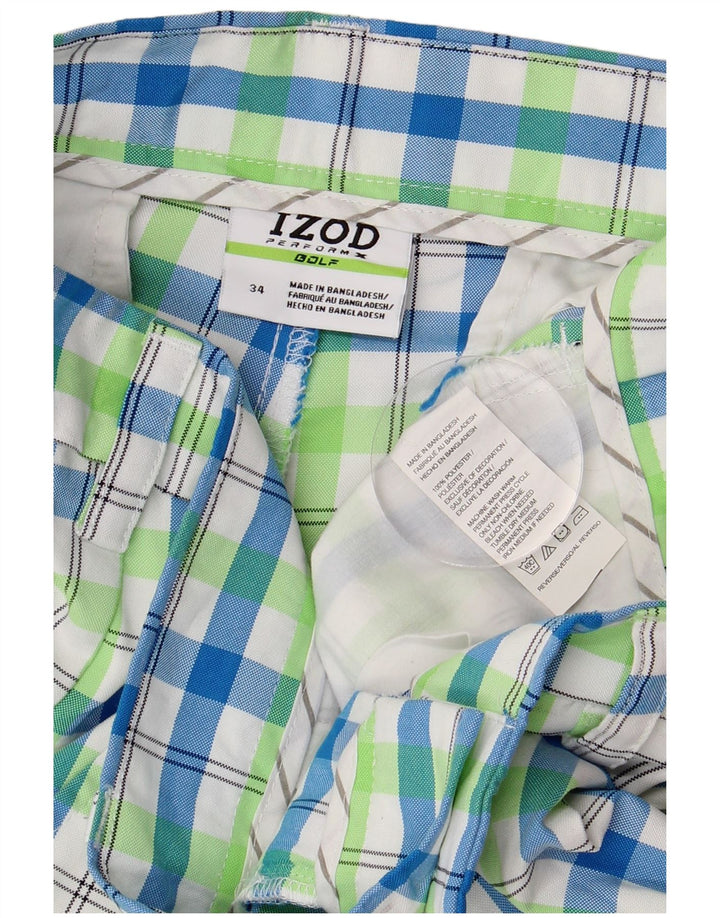 IZOD Short Chino de Golf Homme W34 Grand Carreau Multicolore Polyester