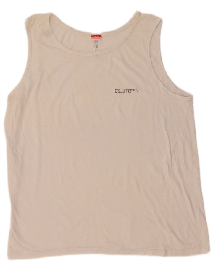 Kappa Débardeur Homme 2XL Blanc Coton