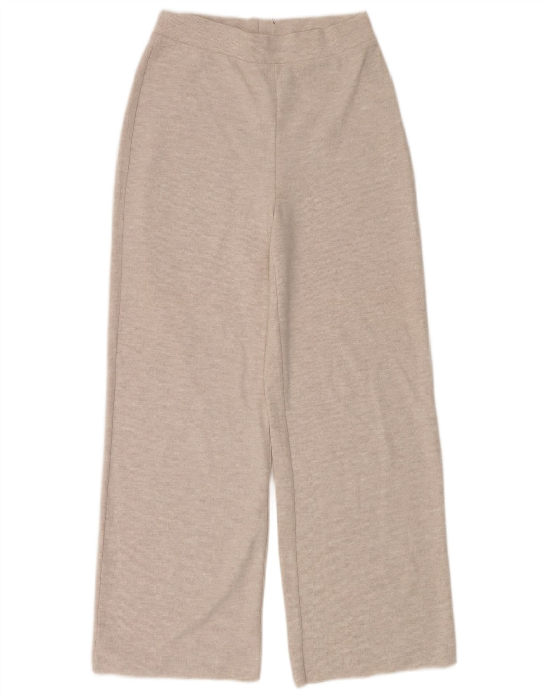 Zara Pantalon de survêtement pour femme UK 12 Polyester moucheté beige moyen