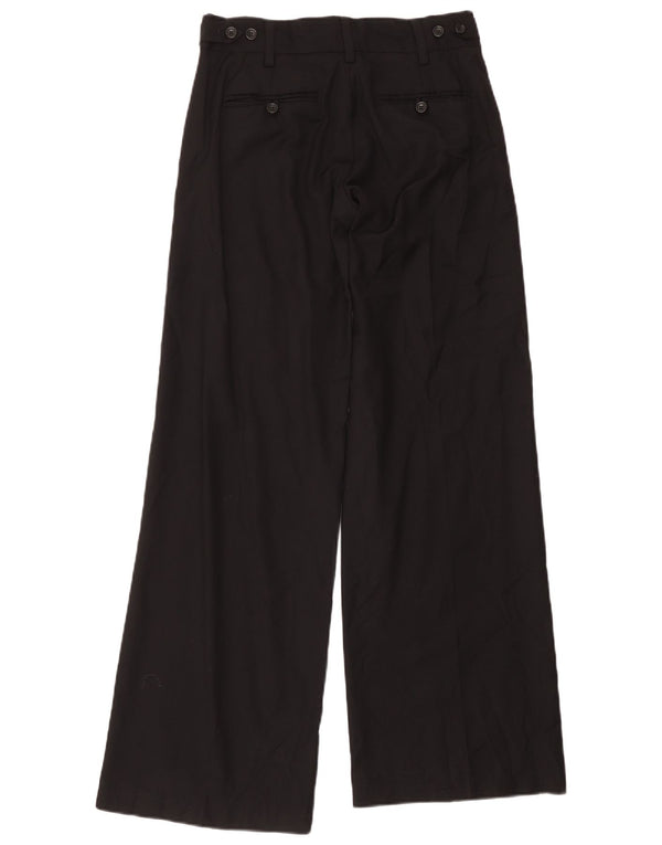French Connection Pantalon de costume large pour femme UK 8 Small W32 L34 Noir