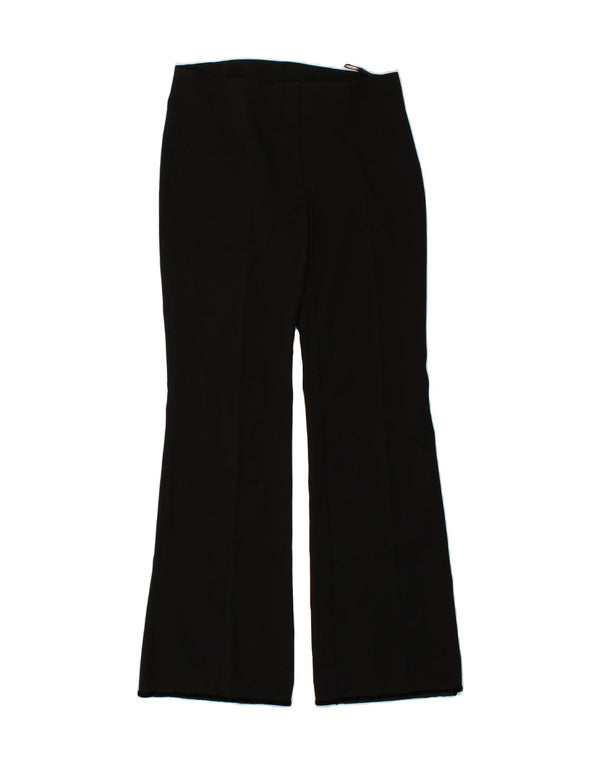 VINTAGE Womens Flare Suit Trousers EU 40 Medium W34 L33 Black Polyester