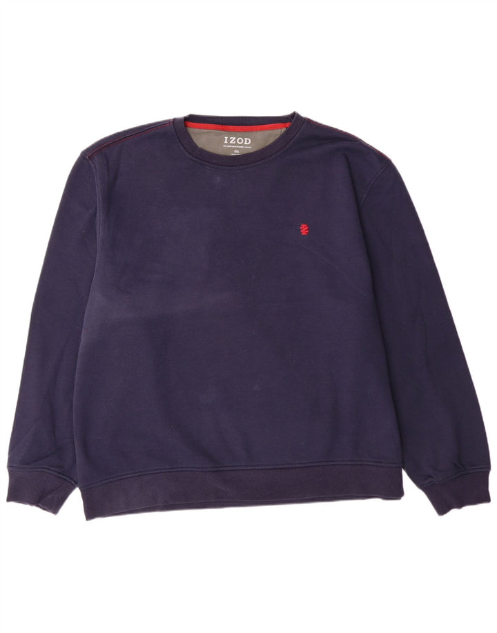 Izod Sweat-shirt pour homme en polyester bleu marine 2XL