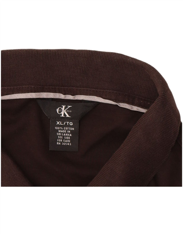 CALVIN KLEIN Polo Homme XL Noir Coton