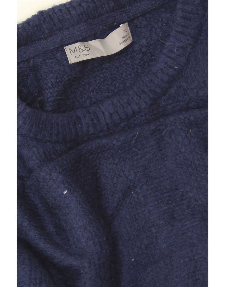 Marks & Spencer Pull à col rond pour homme XL Bleu marine