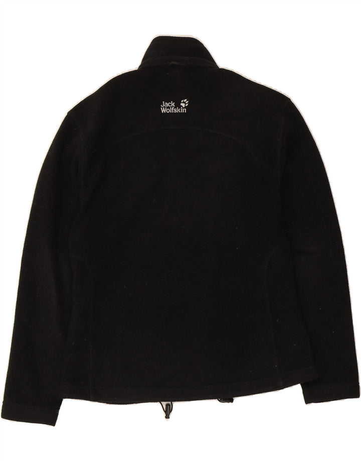 JACK WOLFSKIN Womens Fleece Jacket UK 12/14 Medium Black Polyester Vintage Jack Wolfskin and Second-Hand Jack Wolfskin from Messina Hembry 