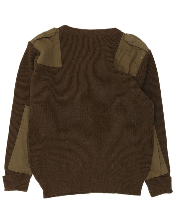 vintage Mens Military Crew Neck Jumper Sweater UK 42 Grand Kaki