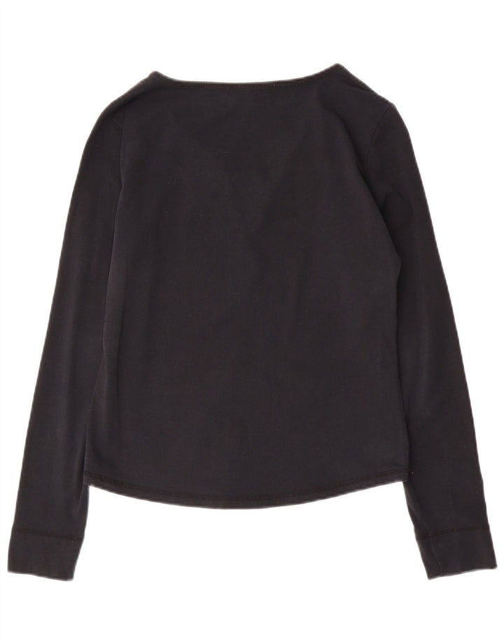 Armani Jeans Haut court à manches longues pour femme UK 18 Large Bleu marine