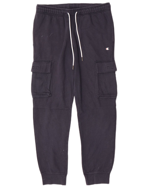 CHAMPION Mens Cargo Tracksuit Trousers Joggers Large  Navy Blue