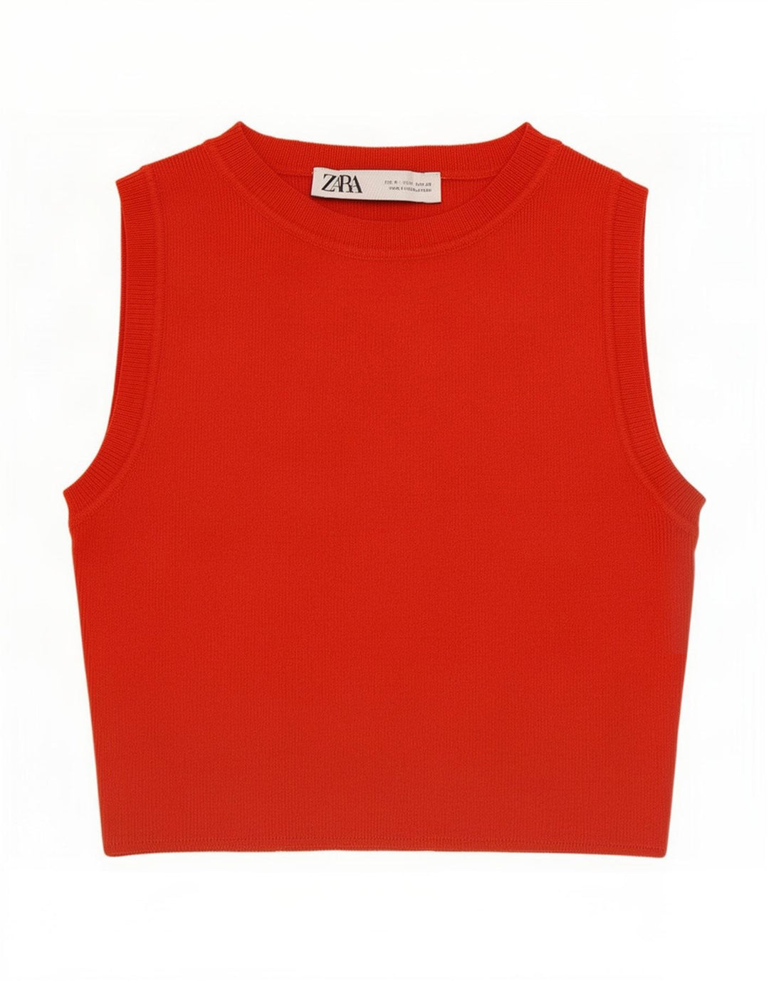 Zara Femme Débardeur UK 8 Small Rouge Viscose