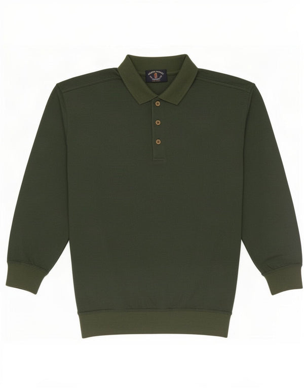 Amerigo Vespucci Mens Polo Neck Jumper Sweater XL Green Wool