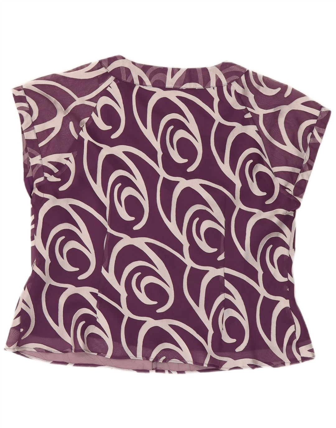 Jacques Vert Chemisier à motif abstrait pour femme UK 18 XL Violet Viscose