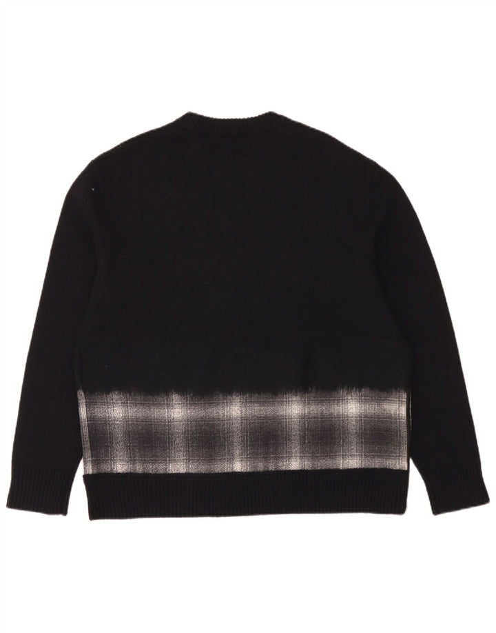 All Saints Pull Oversize à Col Rond Homme Bleu Marine Moyen
