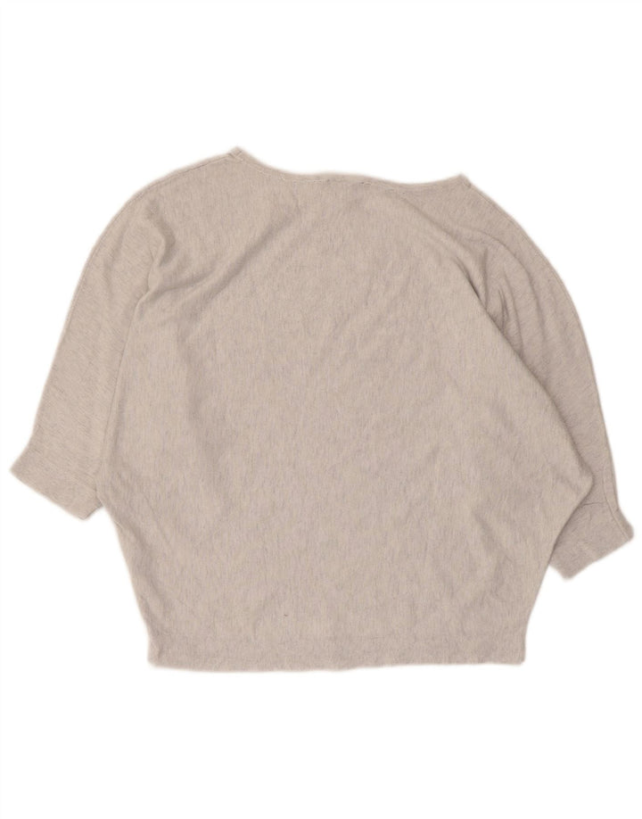 Phase Eight Femmes Batwing Crop Top Manches 3/4 UK 14 Gris Moyen Moucheté