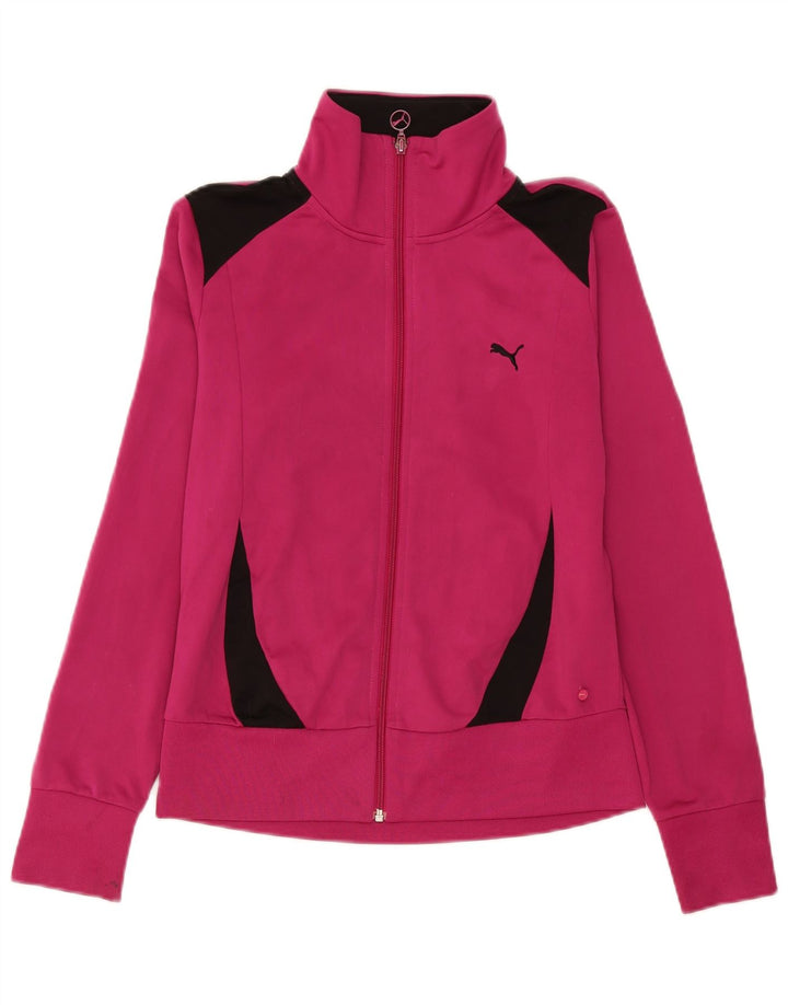 Puma Veste de survêtement pour femme UK 14 Polyester color block rose moyen
