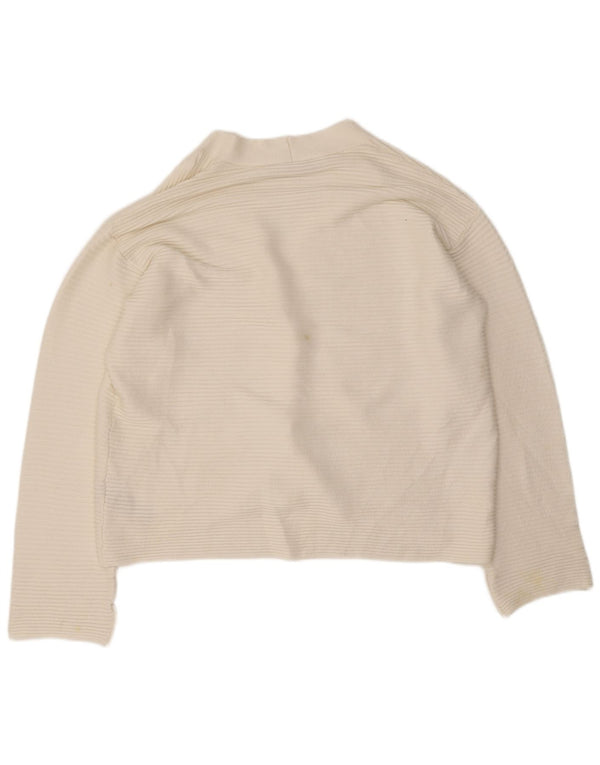 Zara Cardigan surdimensionné pour femme UK 10 Petite viscose blanche