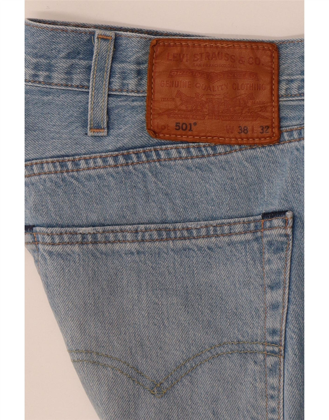 Levi's Jean Droit 501 Homme Bleu W38 L32 Coton