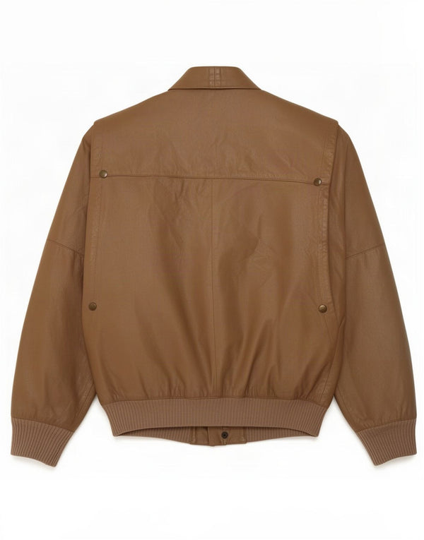 veste en cuir homme vintage IT 48 Marron moyen