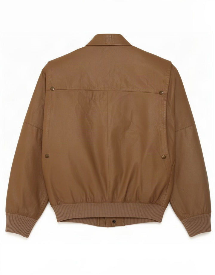 veste en cuir homme vintage IT 48 Marron moyen