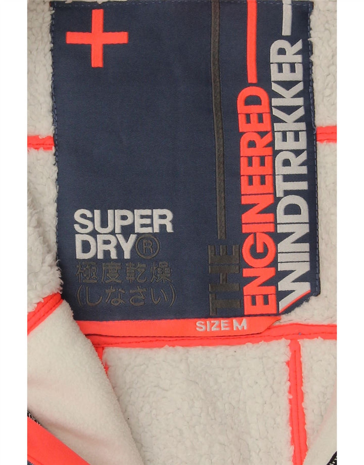 Superdry Veste coupe-vent à capuche The Windtrekker pour femme UK 14 Bleu moyen