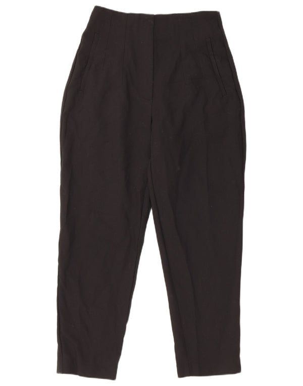 Zara Pantalon décontracté taille haute fuselé pour femme Medium W28 L25 Noir