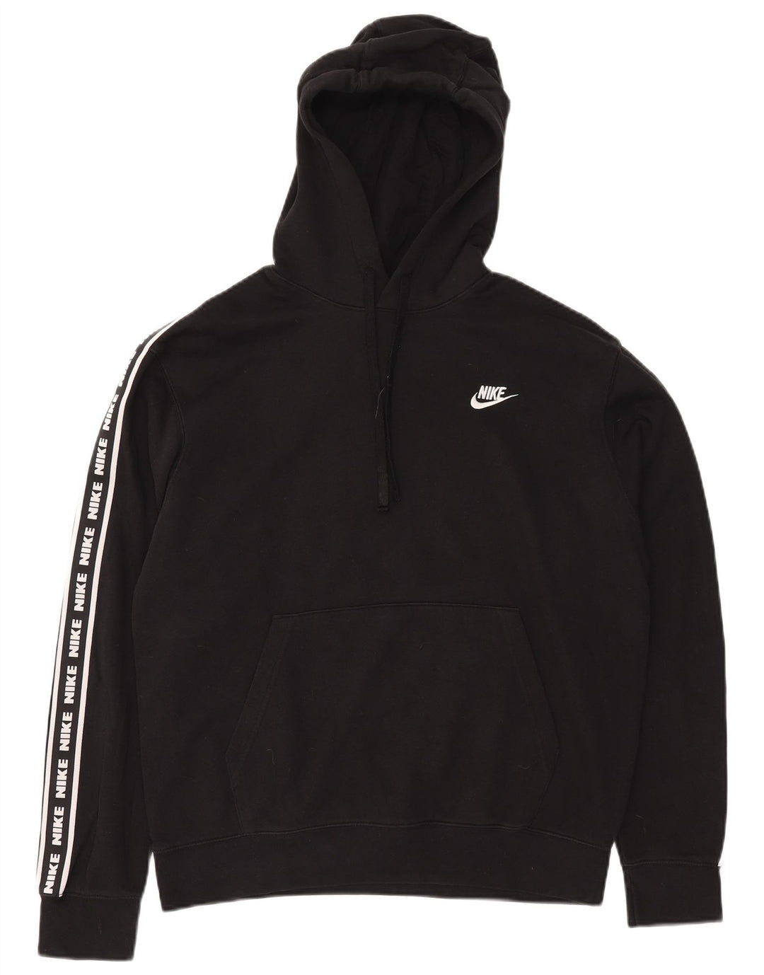 Nike Pull à capuche graphique en coton noir moyen pour homme